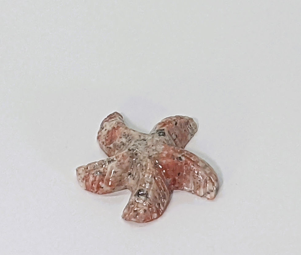 Thumbnail: Small soapstone starfish carving, representing renewal, intuition, and regeneration.