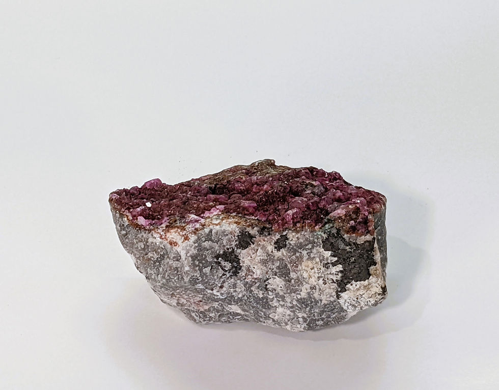 Thumbnail: Cobaltoan with vivid pink crystals, renowned for its striking color and rarity. Available at jujujems.