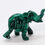 Thumbnail: Malachite elephant carving from Congo with deep green swirls