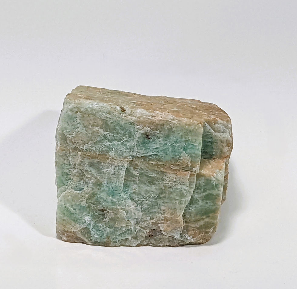 Amazonite specimen with calming sea-green tones.