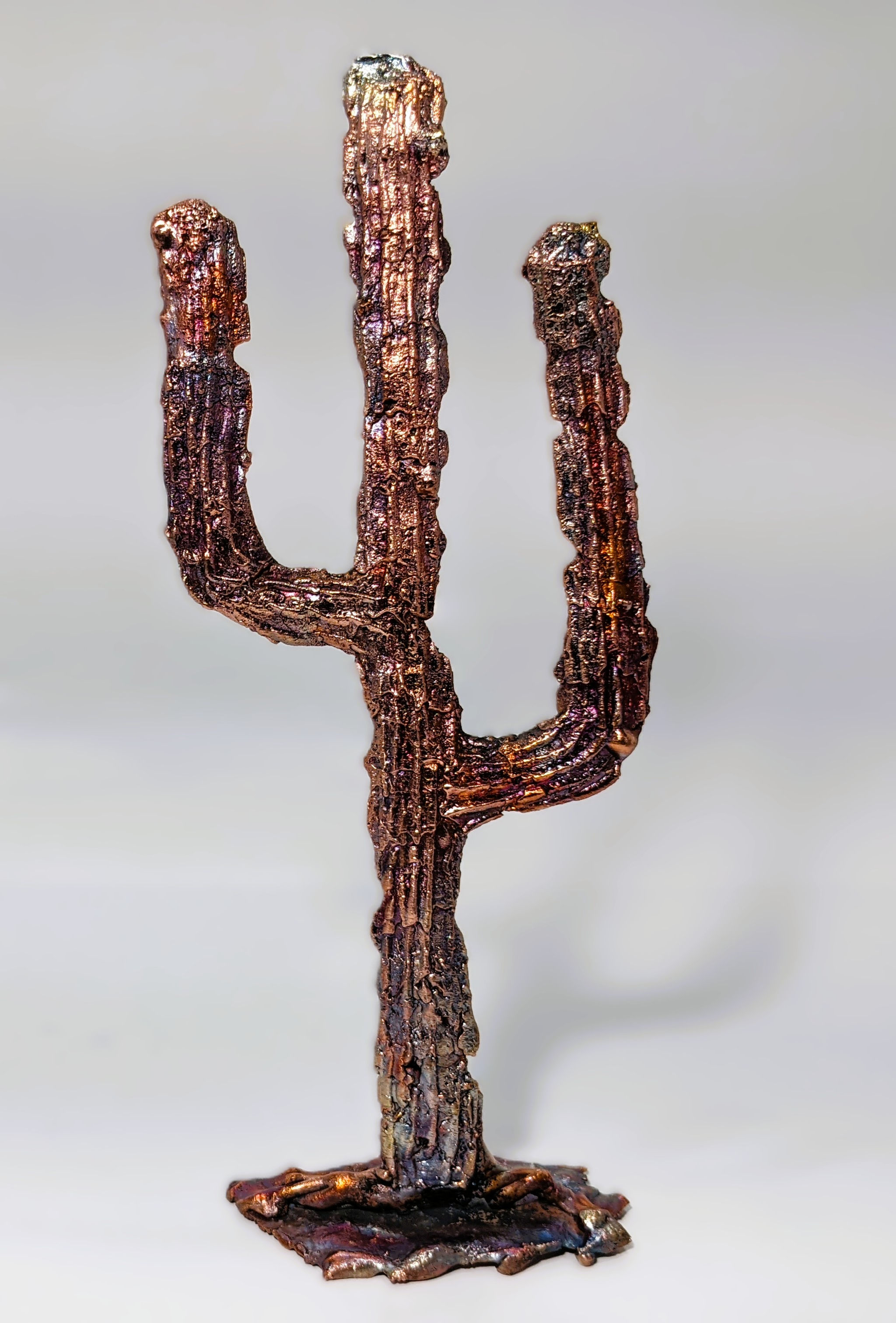 Hand-Crafted Copper Cactus