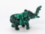 Thumbnail: Green Malachite elephant carved from Congo stone