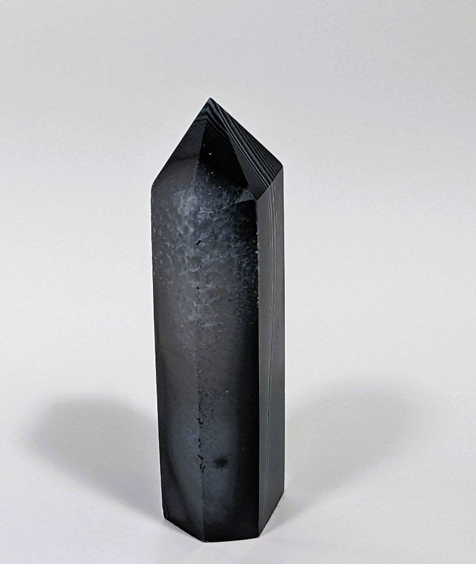 Thumbnail: Unique Black Agate Points w/Quartz Inclusions