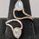 Thumbnail: Adjustable silver-plated ring with gemstone, fun fashion jewelry