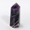 Thumbnail: Polished Chevron Amethyst crystal tower showing layered violet and quartz bands