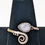 Thumbnail: Gemstone Rings with spiral accent in silver plate