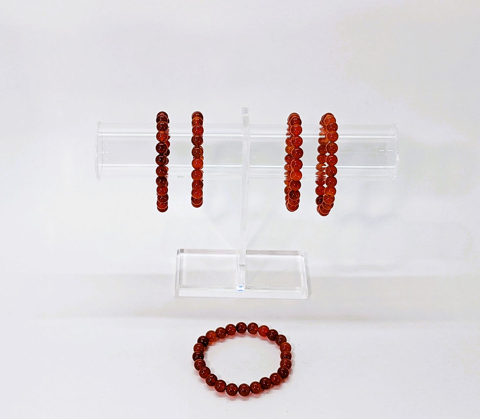 Thumbnail: Carnelian Bracelet with vibrant orange-red hues, known for its energizing and motivating properties. At jujujems.