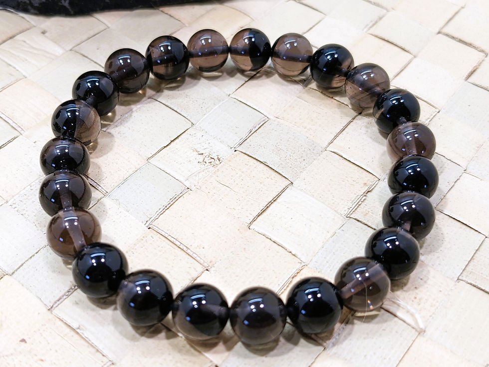 Thumbnail: Hematite Point, Midnight Obsidian Bracelet, Black Obsidian Angel, Obsidian Sphere, and Hematite Ring