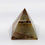 Thumbnail: Hand-carved Onyx pyramid with layered green and brown stone.