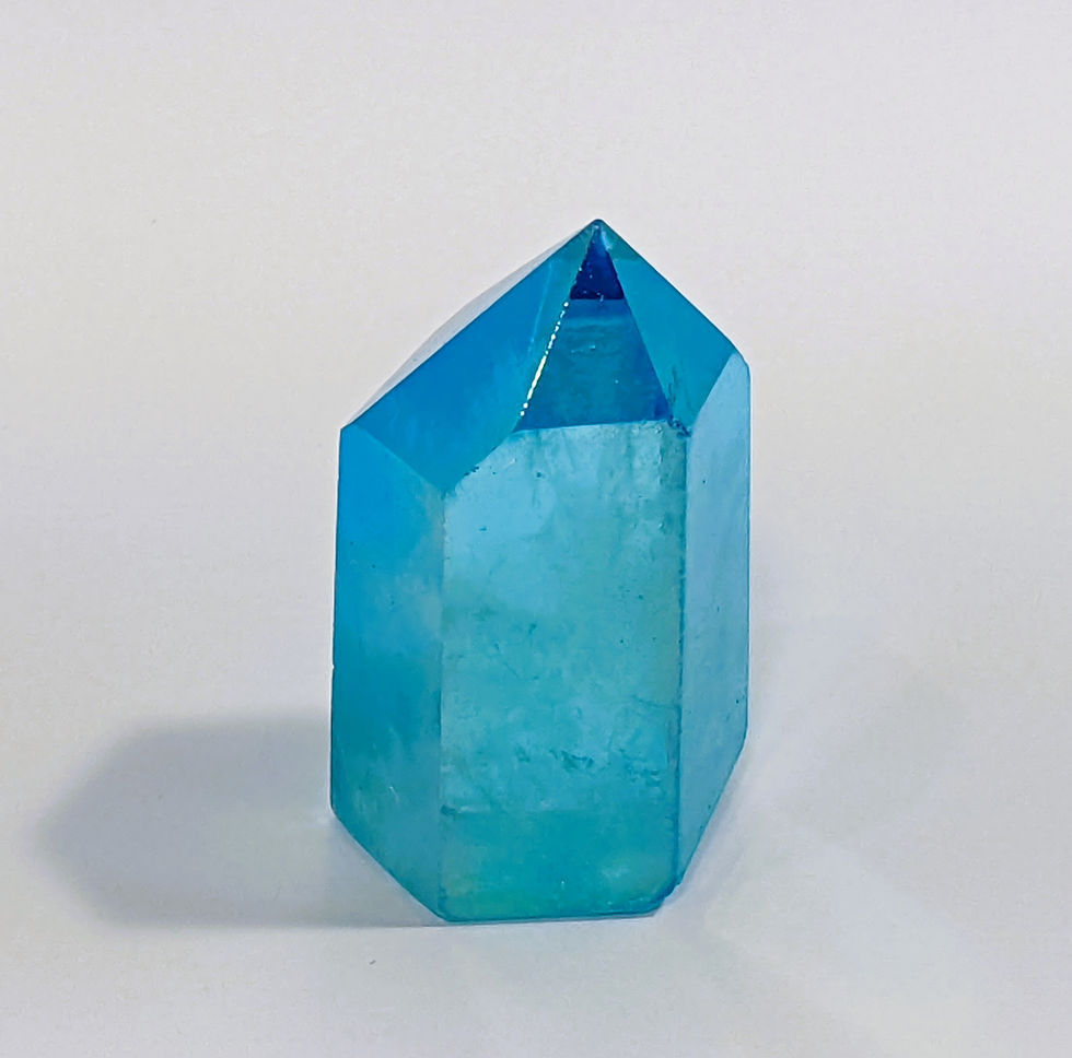 Thumbnail: Aqua aura crystal with shimmering blue hues, known for enhancing communication and clarity. At jujujems.