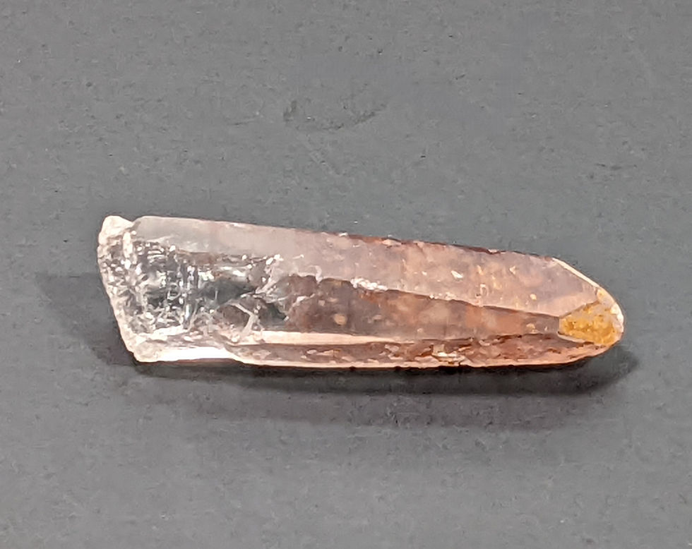 Thumbnail: Red Lemurian Quartz specimen believed to connect with deep spiritual guidance and grounding