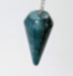 Bloodstone Pendulum with deep green and red hues, known for its grounding and healing properties. At jujujems.