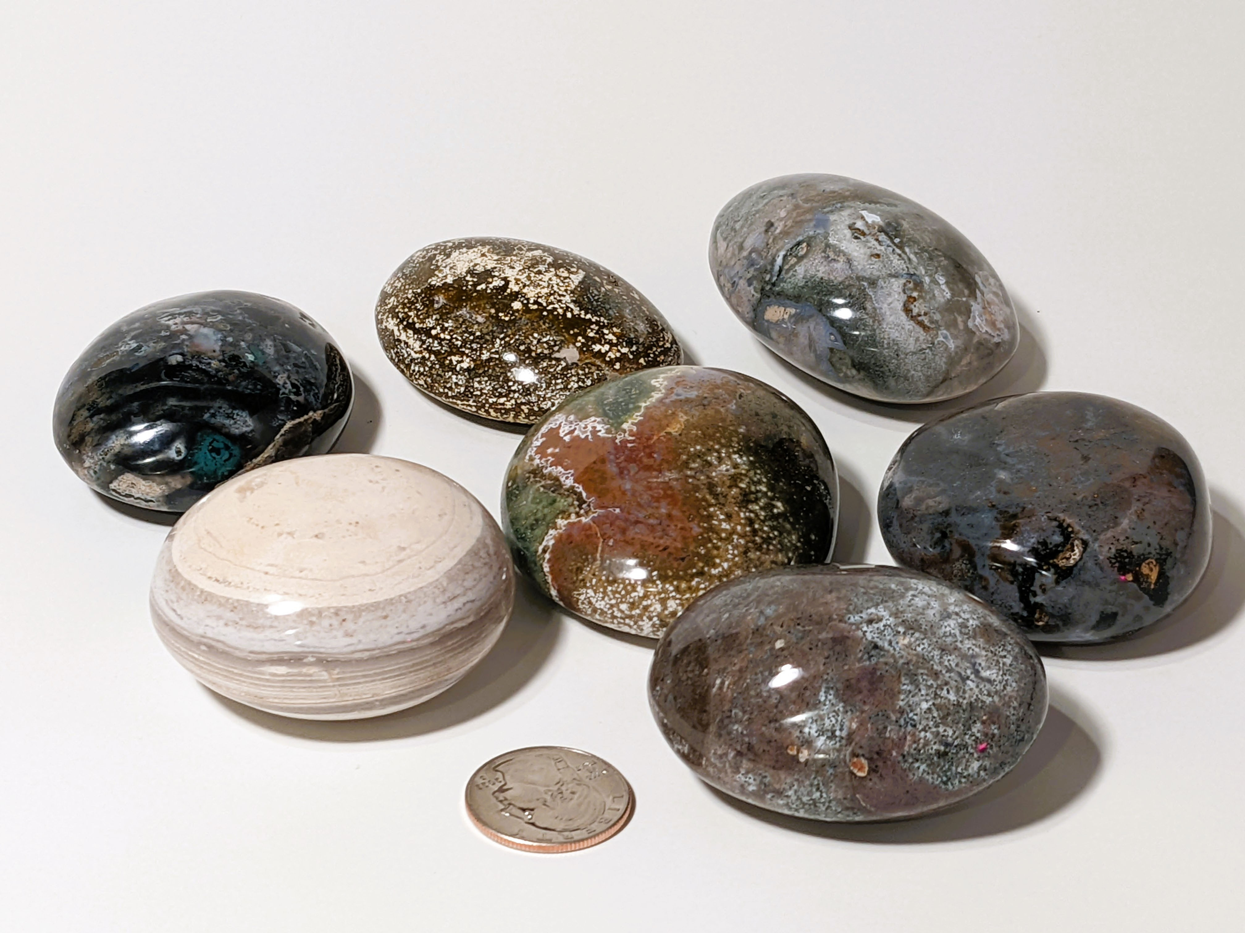 Ocean Jasper Gallets in lovely earthy tones and patterns