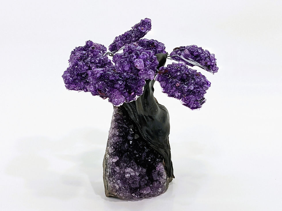Thumbnail: lovely amethyst gemstone and geode tree
