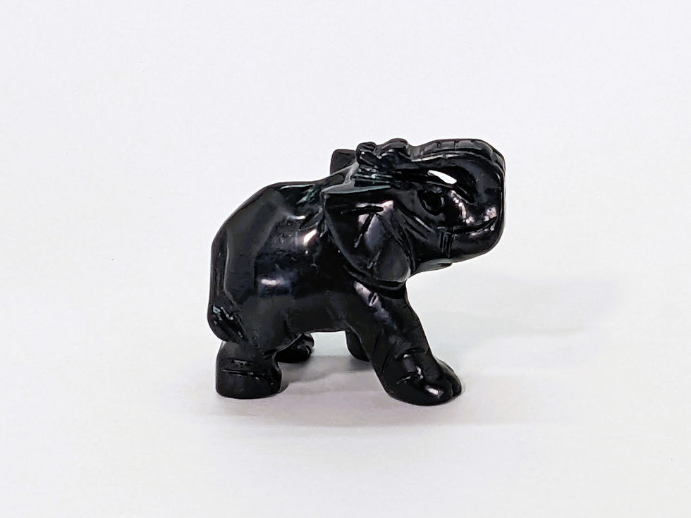 Shungite carved elephant for your energy protection needs in