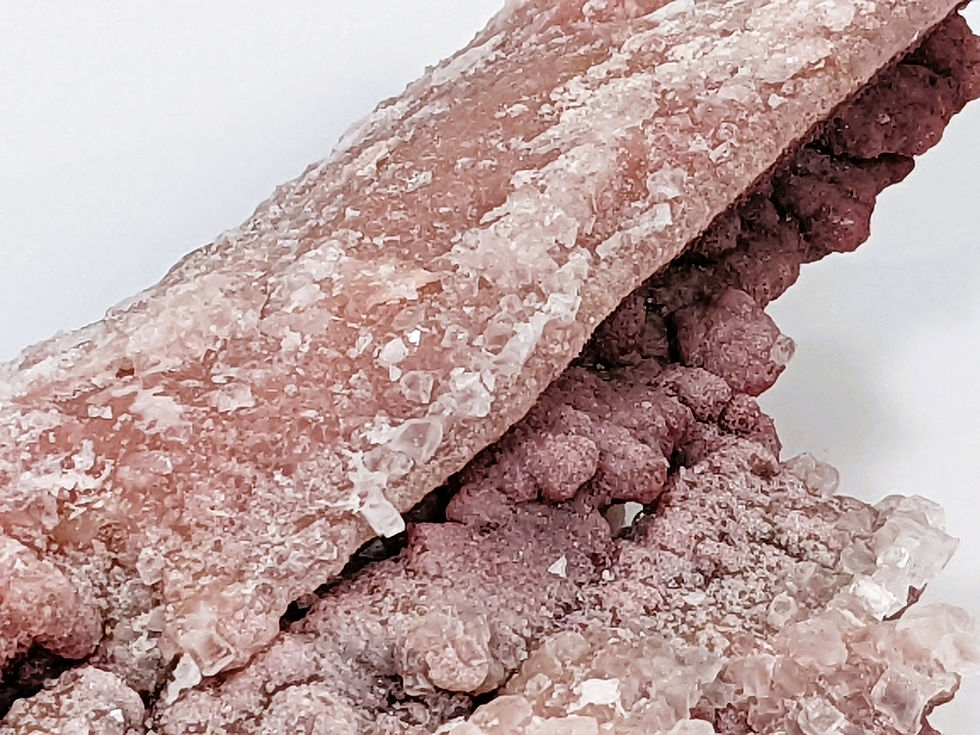 Thumbnail: pink halite crystal specimen with natural translucent formation