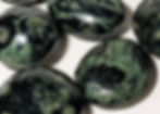Kambaba Jasper Palm Stones with green and black swirliness