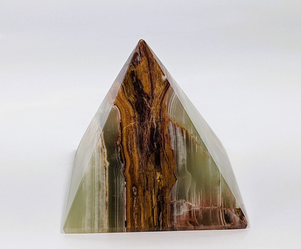 Thumbnail: Three-piece Onyx Pyramid set, showcasing striking parallel bands and a smooth polished finish.
