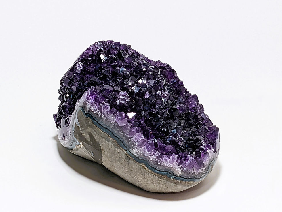 Polished matrix Amethyst Cluster in a fabulously purply purple