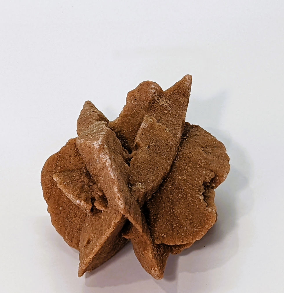 Pale sandy Barite Sand Crystal with intricate patterns.