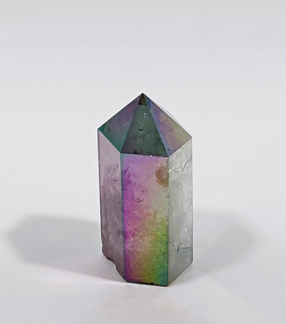 Thumbnail: These Rainbow Quartz Points are like a party in crystal form! They fill your space with colorful vibes and groovy, upbeat ene