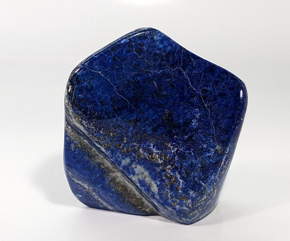 Thumbnail: Lapis Lazuli stone with deep blue color and golden flecks.