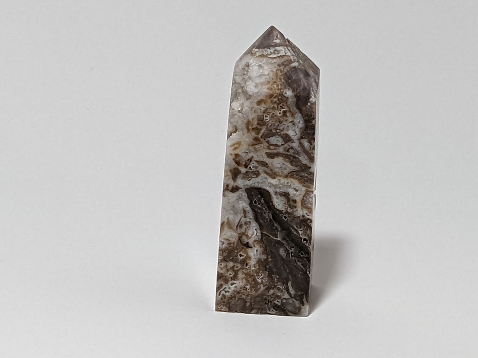 Sculpted Sphalerite Tower with angular, polished faces.