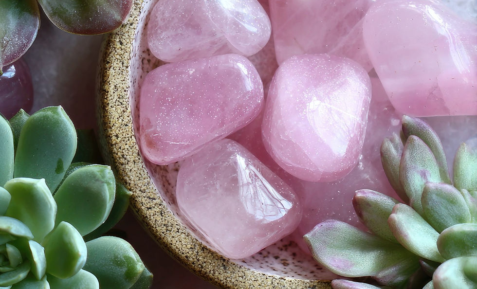 crystals and succulents
