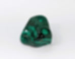 A stunning polished malachite freeform with swirling, vibrant green patterns and smooth, reflective surfaces.