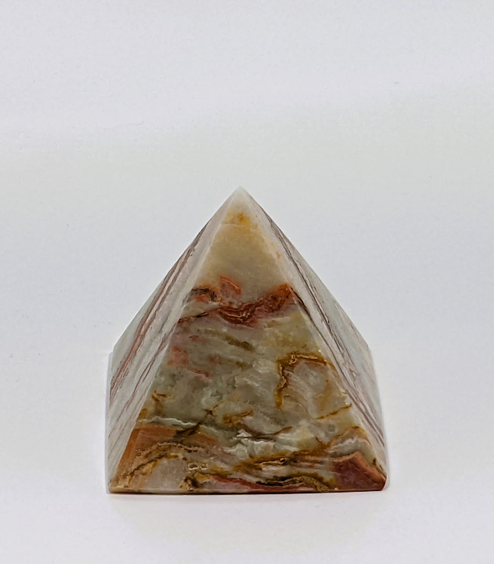 Thumbnail: Three-piece Onyx Pyramid set, showcasing striking parallel bands and a smooth polished finish.