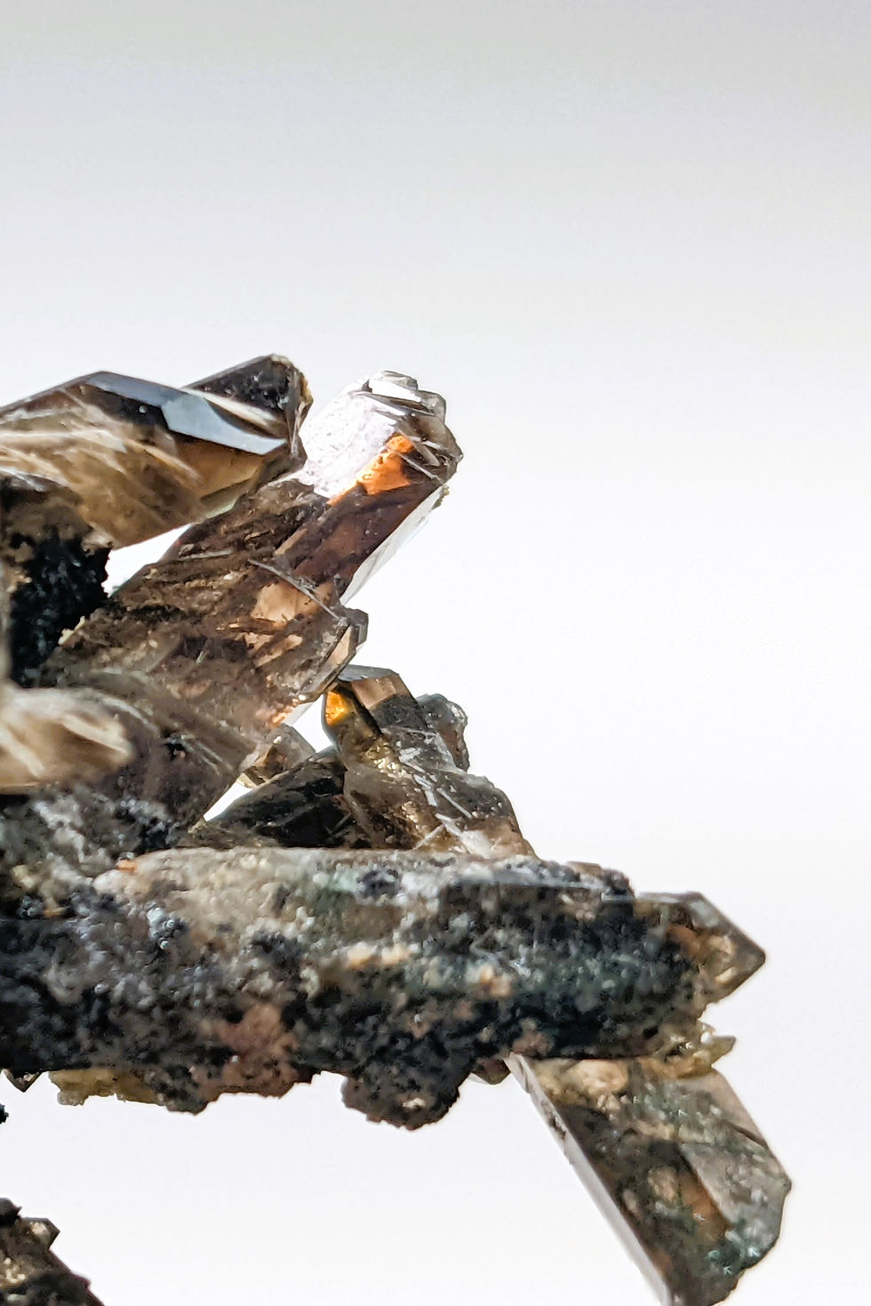 Thumbnail: incredible aegirine and smoky quartz specimen