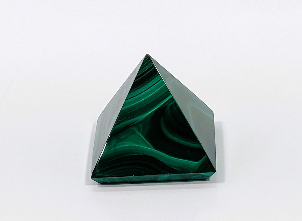 Thumbnail: Polished Malachite gemstone with green swirls for heart chakra healing