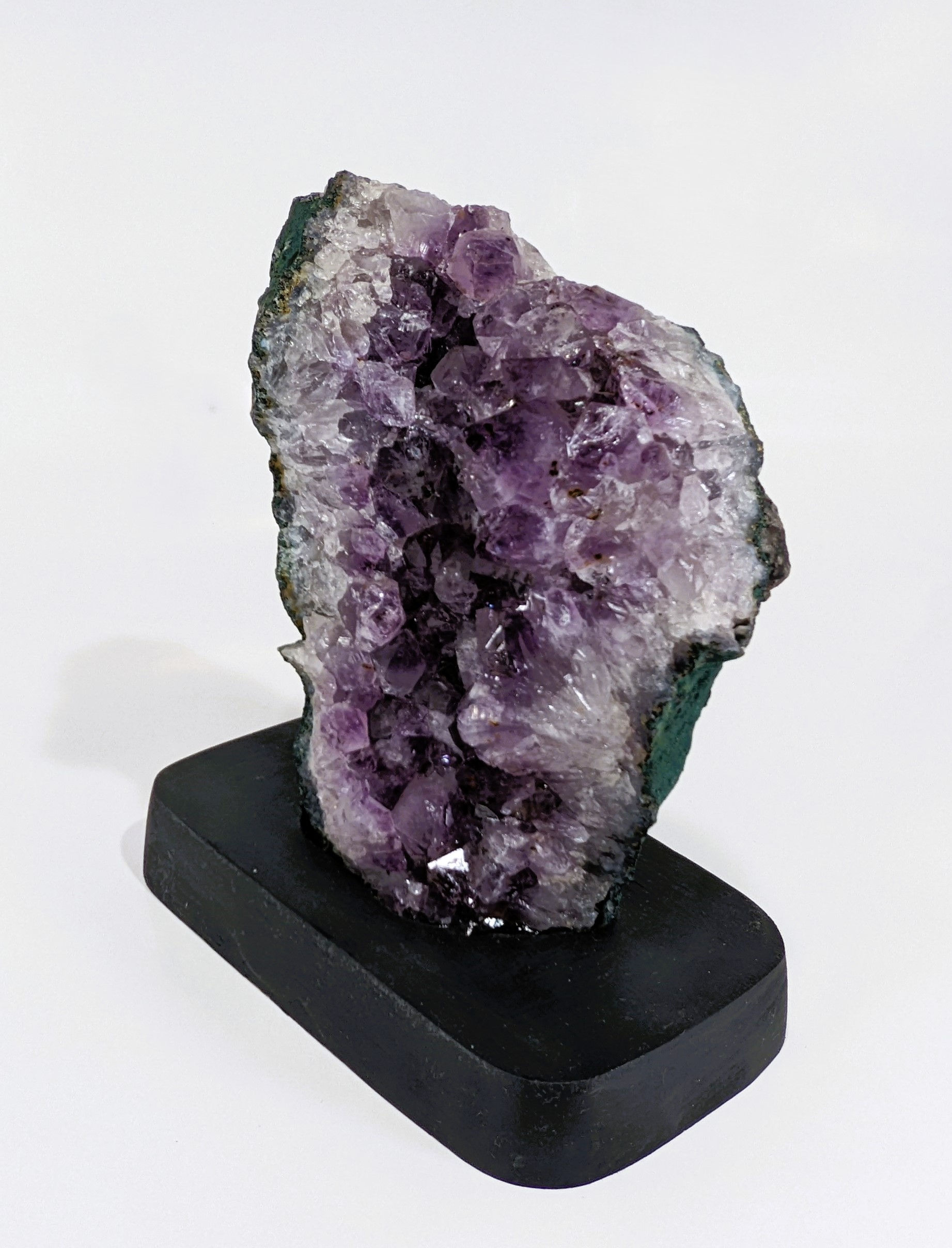 spectacular Amethyst on Wood Stand at jujujems.com