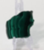 Natural Malachite slice showcasing deep green patterns from Congo