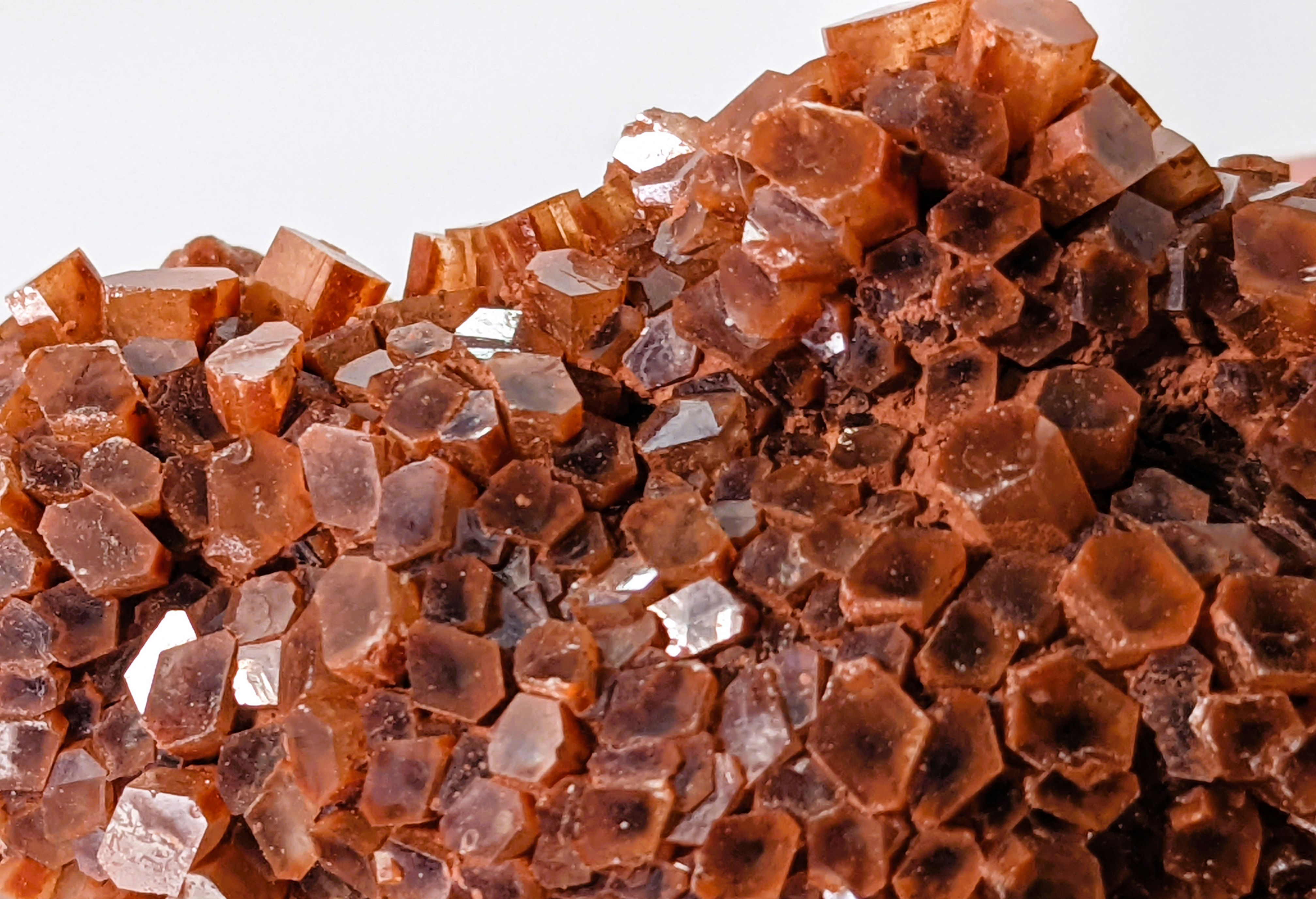 Red Aragonite specimen is unique in shades of soft red