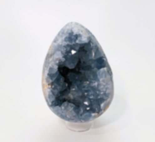 Absolutely stunning Celestite Egg with serene blue crystals