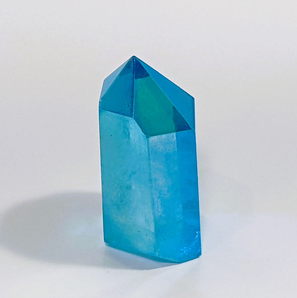 Thumbnail: Aqua aura crystal with shimmering blue hues, known for enhancing communication and clarity. At jujujems.