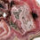 Thumbnail: Natural Rhodochrosite slab with pink and rose-red bands, carbonate mineral