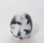 Orca Agate Freeform with markings of blues and white