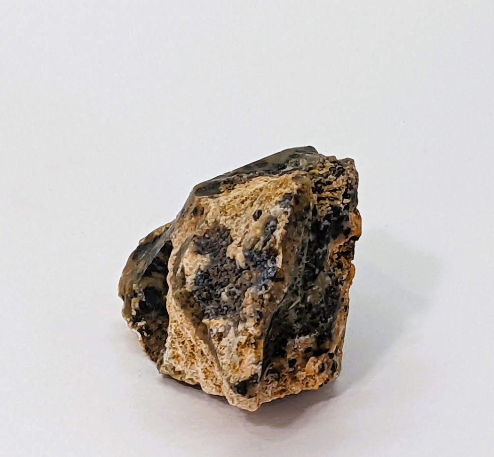 Thumbnail: Rough Cheetah Jasper stone with natural golden-brown and black spotted patterns.