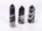 Striking white and purple Chevron Amethyst Towers