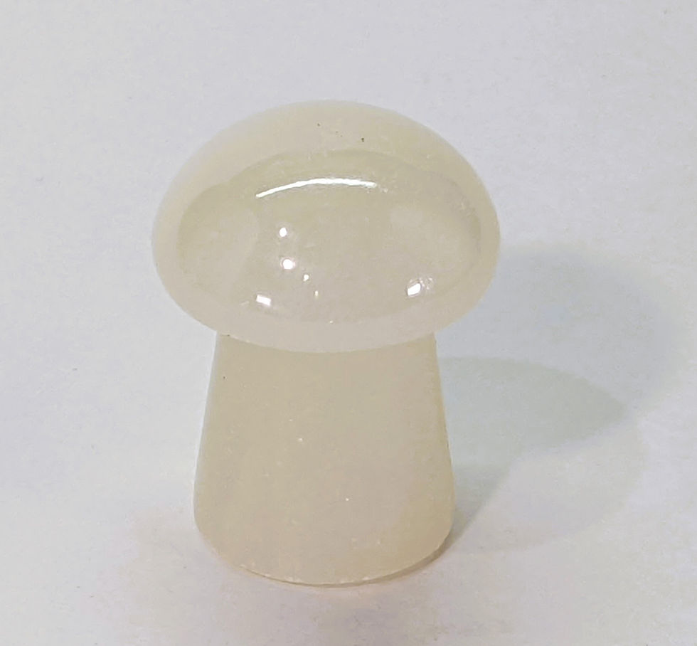 Thumbnail: Lovely carved Onyx Mushrooms for home or garden