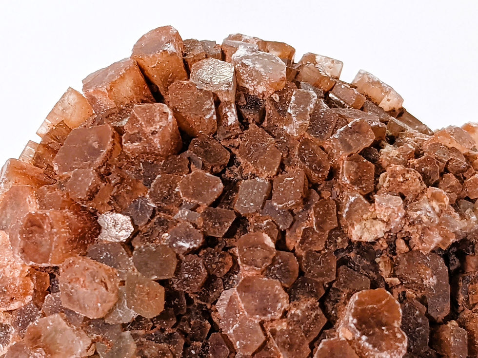 Natural unpolished Sputnik Aragonite showcasing intricate crystal growth.