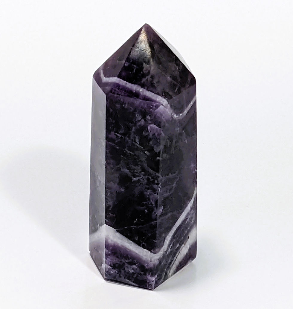 Thumbnail: intricately banded Chevron Amethyst Towers