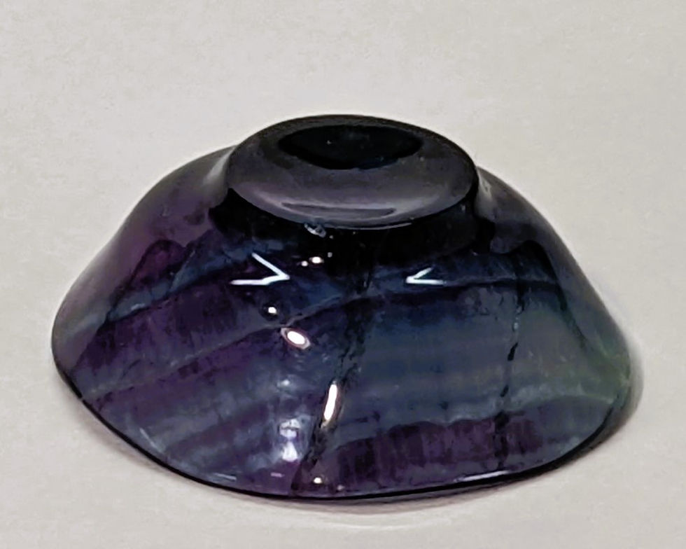 Thumbnail: Fluorite Bowl: Colorful, clarity-enhancing and energy clearing properties. Explore this crystal at jujujems.