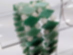 Green Aventurine/Quartz Tanker Bracelet diamond-shape
