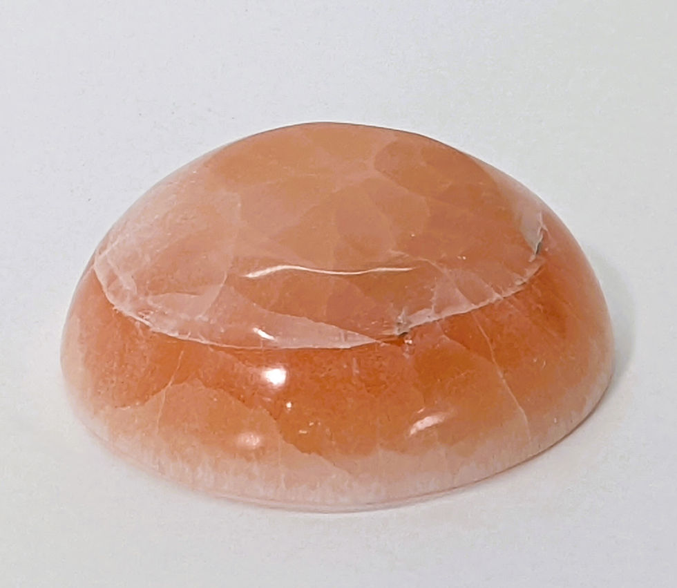 Thumbnail: Polished Peach Selenite bowl with soft, warm tones.