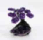 pretty purple amethyst geode and gemstone tree
