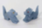 Angelite carved dragon figurine in soft blue