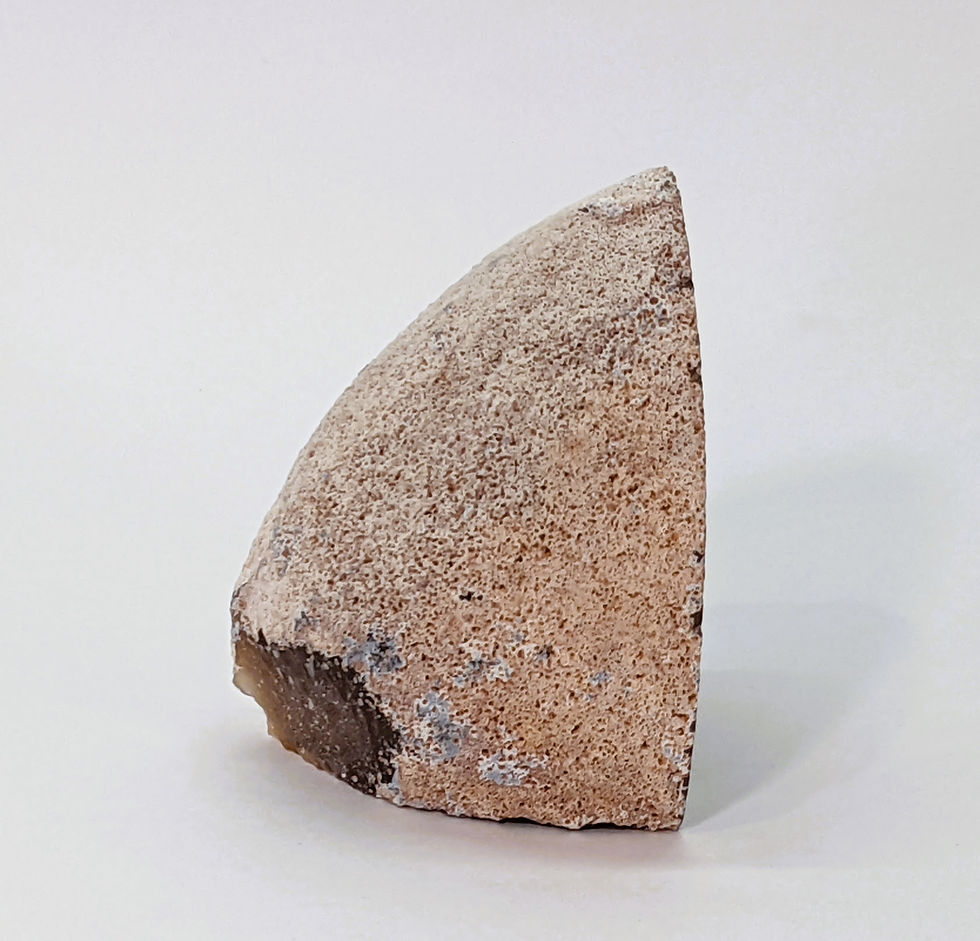 Thumbnail: Funky Cut End Agate with Quartz Cluster center pocket